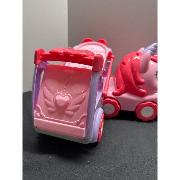 Pink Unicorn Toy Truck With Heart Details & Ramps Working Sounds and Lights - Picture 6 of 13